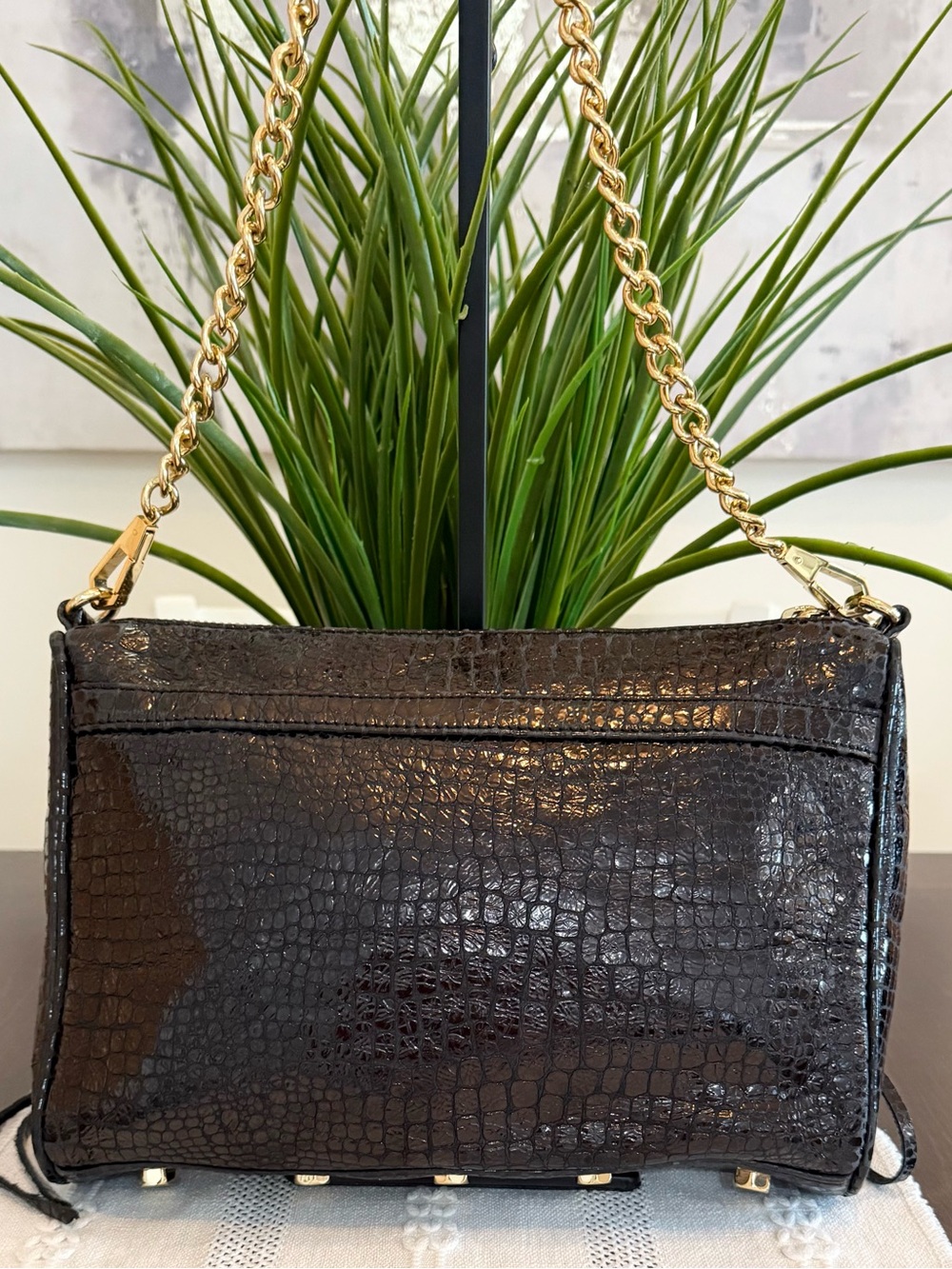 Rebecca Minkoff MAC Croc Embossed Large Crossbody - Picture 2 of 6